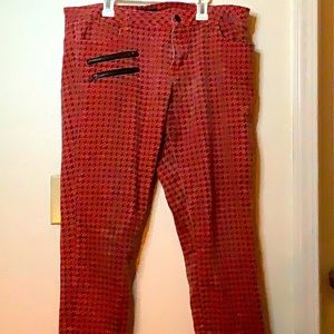 Red checkered pants